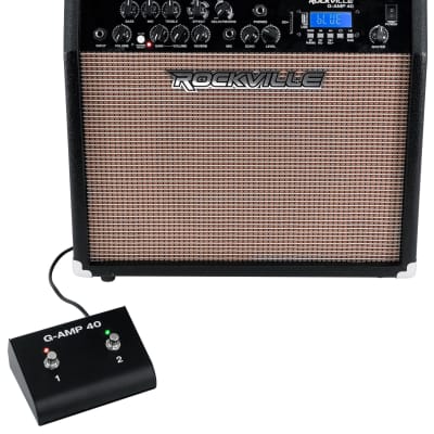 Rockville G-AMP 40 Guitar Amplifier Amp 10" Speaker/Bluetooth/USB/Footswitch+Mic image 9