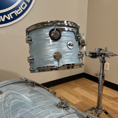 DW Collector's Series 333 Pure Maple 12/14/16/22" Drum Set Kit in Pale Blue Oyster image 3