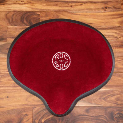 ROC N SOC ORIGINAL MOTOR CYCLE (SADDLE) DRUM THRONE, RED-Throne Top Only image 1