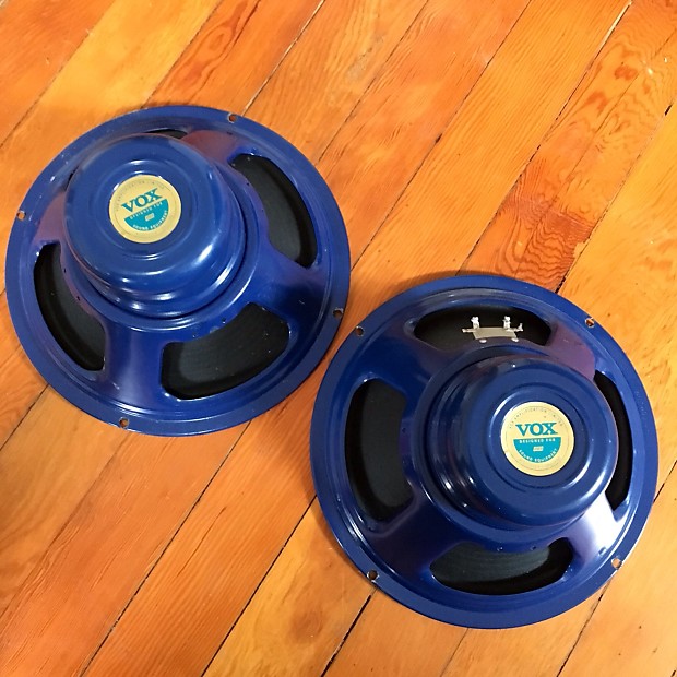 Vox PAIR Celestion blue bell 15 watt celestion g12 guitar loud speaker c 1965 Blue 8 ohm Reverb Hungary