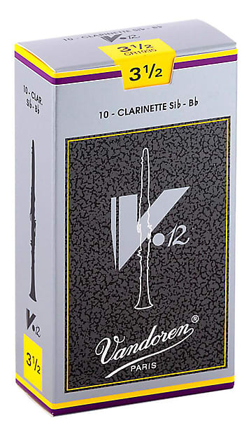 Vandoren V12 Bb Clarinet Reeds  Strength 3.5 (Box of 10) image 1