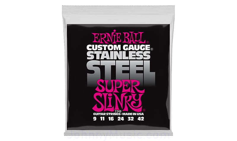 Super Slinky Stainless Steel Wound Electric Guitar Strings | Reverb