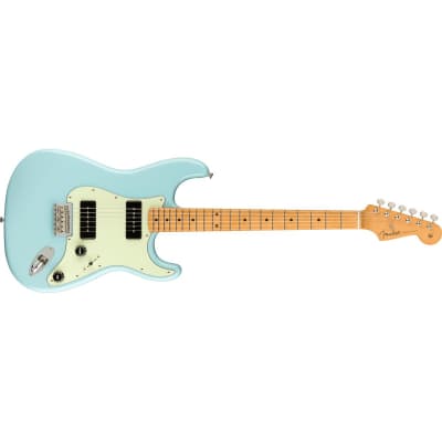 Fender Noventa Stratocaster Electric Guitar, Maple Fingerboard, Daphne Blue image 9