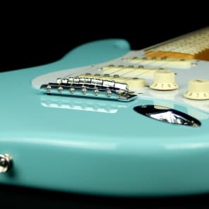New! Fender MIM Classic Series '50s Stratocaster Electric Guitar - Daphne Blue image 6