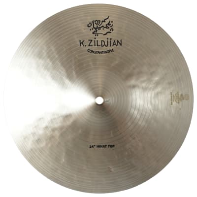 Zildjian 14" K Zildjian Constantinople Medium Thin Top Hi Hat Drumset Cast Bronze Cymbal with Dark Sound and Blend Balance K1071 image 2