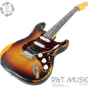 Vintage V6 Icon HSS Electric Guitar in Distressed Sunburst