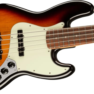 Fender Player Plus Jazz Bass V, Pau Ferro Fingerboard, 3-Tone Sunburst image 4