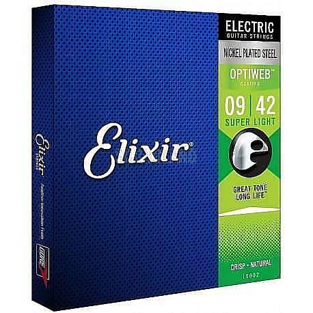 ELIXIR STRINGS CORDE 19002 OPTIWEB 009-042 PER CHITARRA ELETTRICA image 1