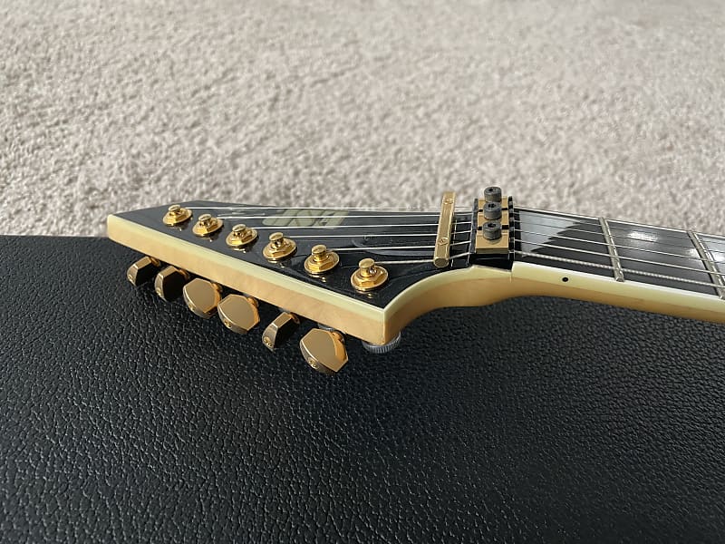 ESP Alexi Laiho Signature Sawtooth 2005 - Black/yellow | Reverb
