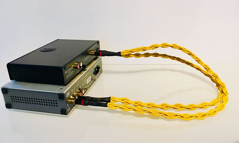 Pinetree Audio Quad-Braid RCA Interconnects 7ft. Yellow  			