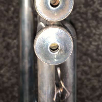 Vintage vintage 1970s Bach Stradivarius step up  Professional Model  37 Trumpet and Hardshell case Silver-Plated image 8