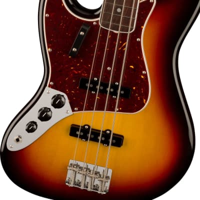 Fender American Vintage II 1966 Jazz Electric Bass Left-Hand, Rosewood Fingerboard, 3-Color Sunburst image 3