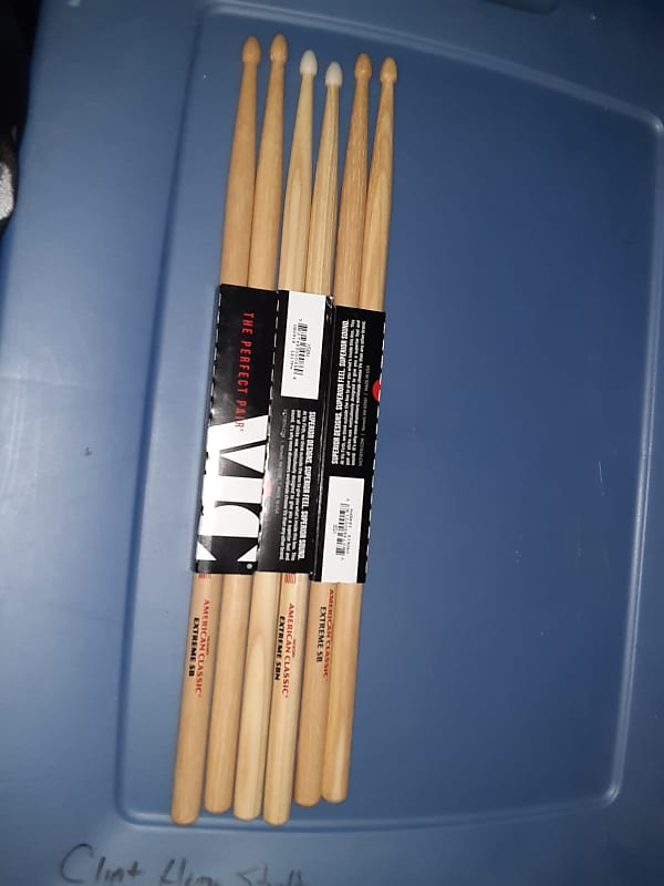 Vic Firth Extreme 5B 3 new pair 3 used pair image 1