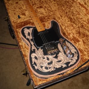 Fender/ Scarecrow Guitars Custom handtooled leather wrapped JD telecaster w/ Joe barden Pickups image 1
