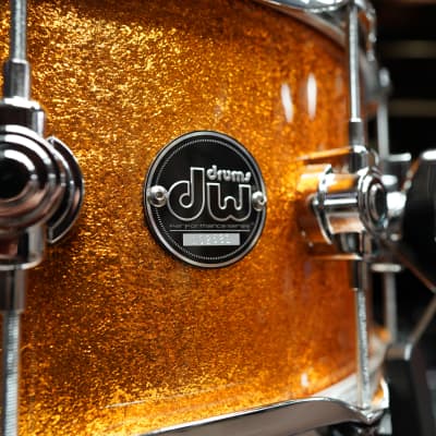 DW USA Performance Series DRP6514SS 6.5" x 14" Pure Maple Snare Drum Gold Sparkle (2023) image 10