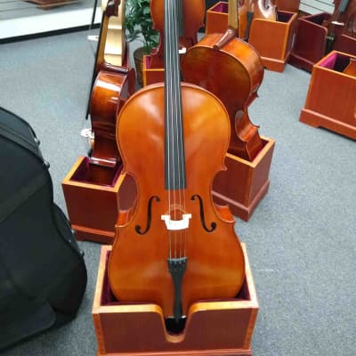 Vienna Strings Hamburg Handcraft Cello Hand Rubbed Finish Cherry image 2