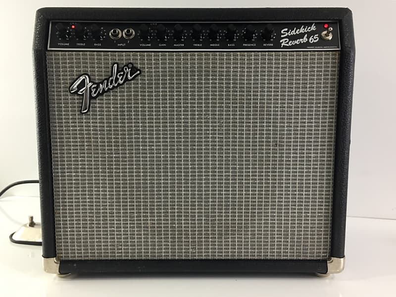 1987 Vintage Made in Japan Fender Sidekick Reverb 65 Rare Rivera Designed  Blackface Amp +Free Pedal!