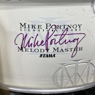 Tama - 14x5.5" Mike Portnoy Signature, Melody Master, Limited Edition Snare Drum 2006 - White image 3