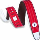 Levy's 2 1/2" wide red canvas guitar strap.