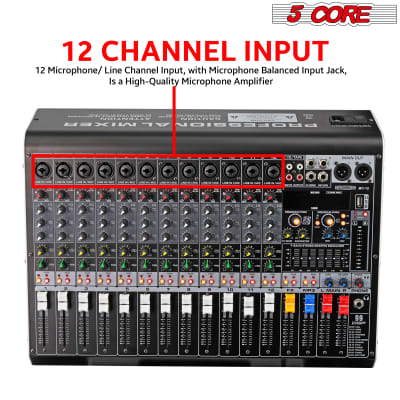 Professional 12 Channels Sound Board Mixer