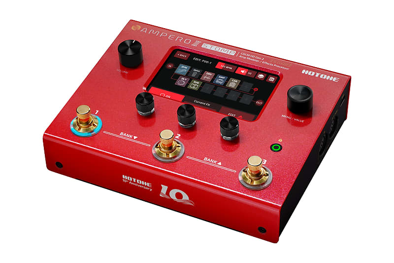 Hotone Ampero II Stomp RED - 10th Anniversary Limited Edition | Reverb