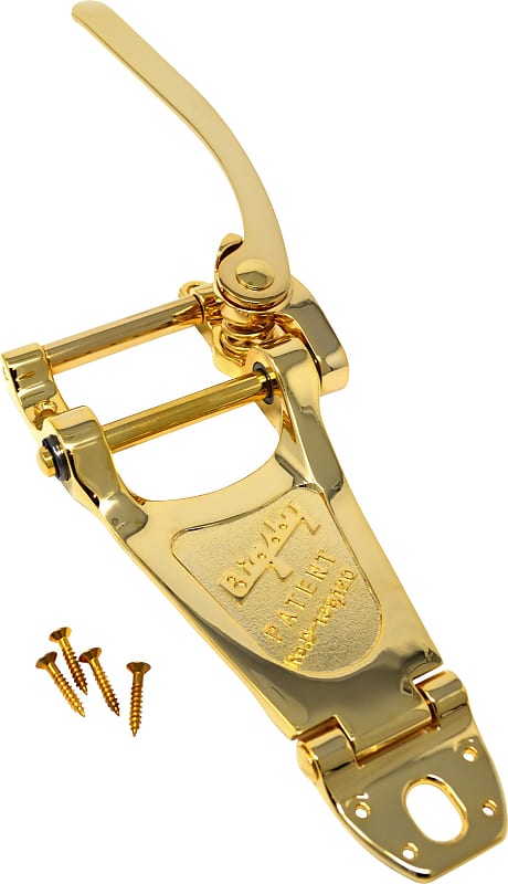Bigsby B7G Vibrato Tailpiece - Gold With Gold Logo image 1