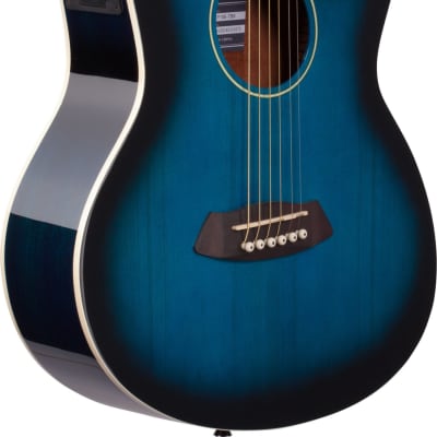 Ibanez TCY10E Talman Acoustic-Electric Guitar, Transparent Blue Sunburst image 4