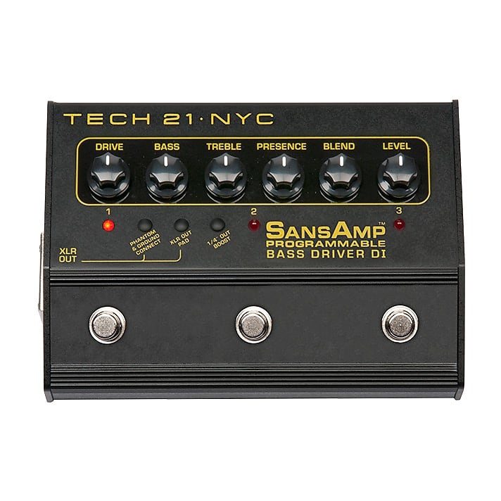 Tech 21 SansAmp Programmable Bass Driver DI Preamp / Direct Box Effects Pedal image 1
