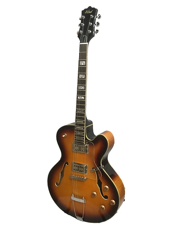 Alden AD-Dorchester 6 Semi Acoustic Guitar Vintage Sunburst Jazz Archtop Hollow Body Electric Guitar image 1