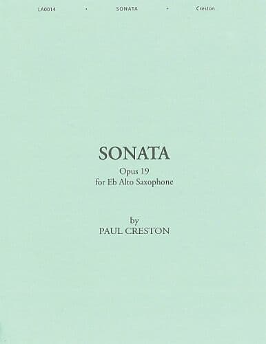 Alto Sax - Sonata Op. 19 By Paul Creston image 1