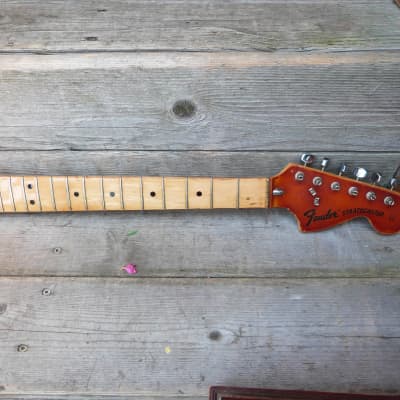 Fender stratocaster guitar neck 1975 with F tuners 1975 maple image 9