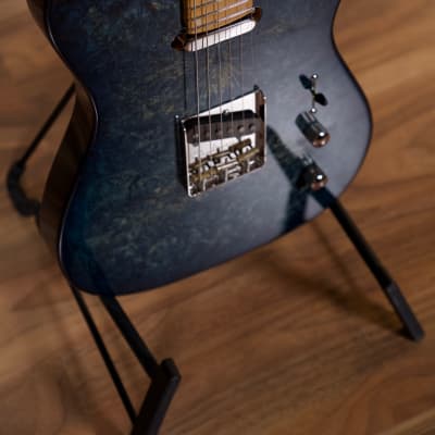Fibenare Guitars Roadmaster '56 24-Fret Guitar w/Hard Case - Blue Tortoise / Maple Burl image 6