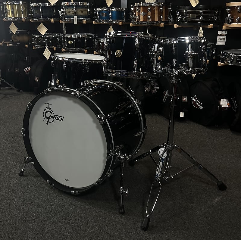 Gretsch USA Custom 10/12/16/22" Drum Set Kit in Black Nitron image 1