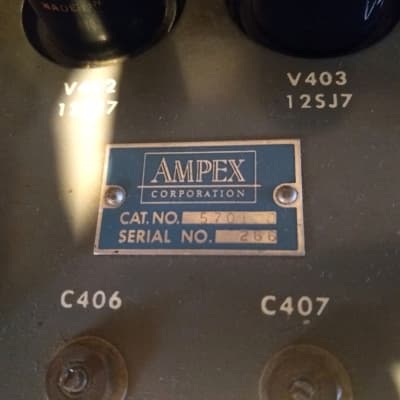 Vintage Ampex  350-2 / Original Ampex transport (1),  preamps (2),  power supplies (2), cables image 9