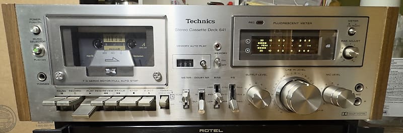 Technics RS-641 Stereo Cassette Deck – Good Working Condition - Wood Panel -  			