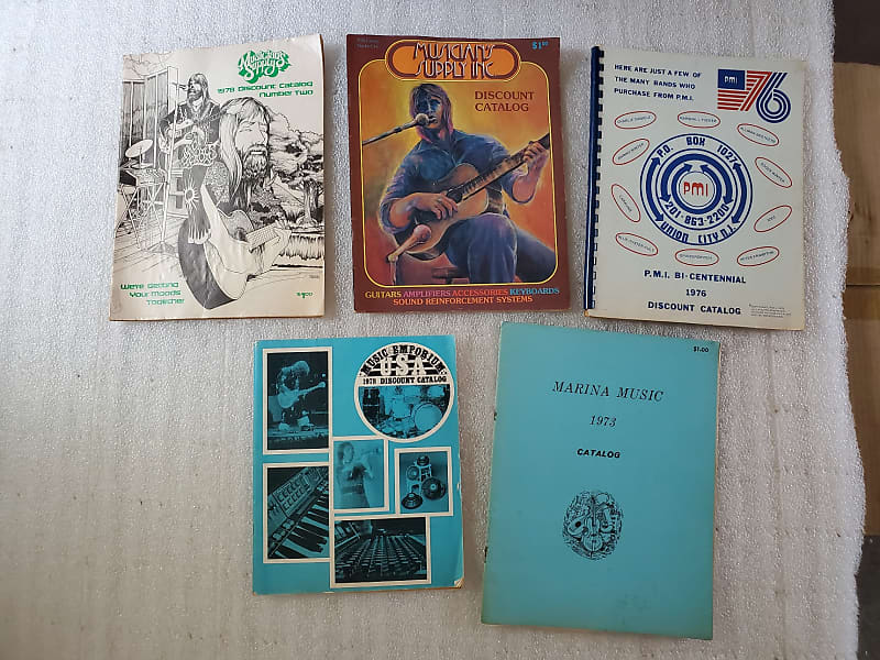 70's Lot of 5 Mail Order Music Catalogs Super Cool Fender, Reverb