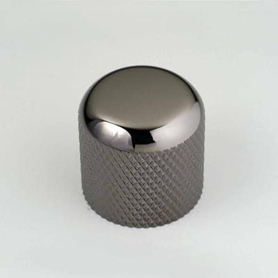 2 Boutons Dome Gotoh Telecaster Metal Cosmo black Grains fins pour pots Pots axe 6mm