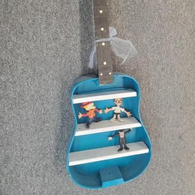 Cortley guitar made into a Shelf for the music room Dudley Do-Right, Snidely Whiplash for sale