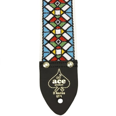 DAndrea ACE 3 2-Inch Polyester Guitar Strap - Stained Glass image 3