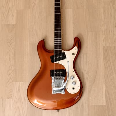 1965 Mosrite Ventures Model Vintage Electric Guitar, Candy Apple Red w/ Case imagen 2