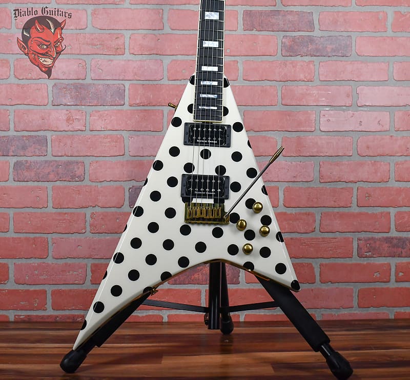 Jackson USA Custom Shop RR 1.5 Rhoads NOS White With Black Polka Dots 2019  w/OHSC