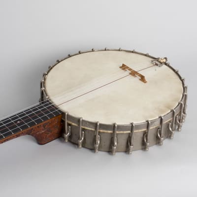 S. S. Stewart  Special Thoroughbred 5 String Banjo (1896), ser. #16771, black chipboard case. image 7