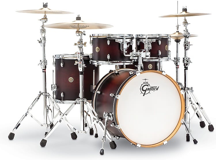Gretsch Drums Catalina Maple CM1-E605 5-piece Shell Pack with Snare Drum - Satin Deep Cherry Burst image 1