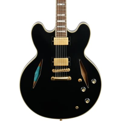 Epiphone Emily Wolfe Sheraton Stealth Electric Guitar (with Hard Bag), Black Aged Gloss image 1