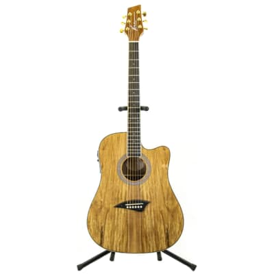 ギター PHOTOGENIC solid tone standard Kona K2SPLT Spalted Maple Thin Body Acoustic Electric Guitar