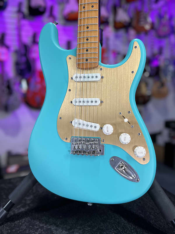 Squier 40th Anniversary Stratocaster Electric Guitar, Vintage Edition - Satin Seafoam Green! 396 GET PLEK’D! image 1