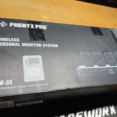 Phenyx Pro PTM-33 UHF Quad Channel Mono Wireless in Ear Monitor System image 12