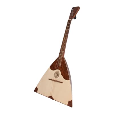 Roosebeck BLLPW 27-Inch Traditional 3-String Prima Balalaika with  Nylon Gig Bag & Pick image 2