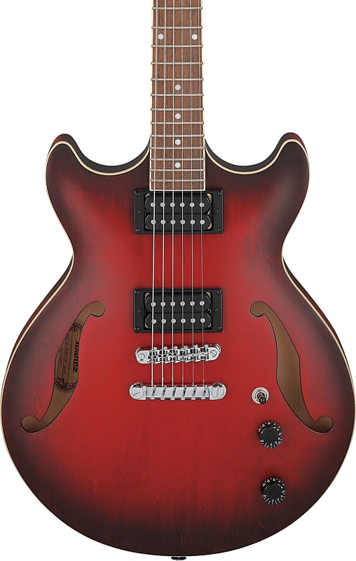 Ibanez AM53 AM Artcore Semi-Hollow Body Electric Guitar, Sunset Red Flat image 1
