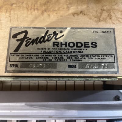 Fender Rhodes Mark I Stage 73-Key Electric Piano 1969 - 1974 - Black Rounded Top image 11